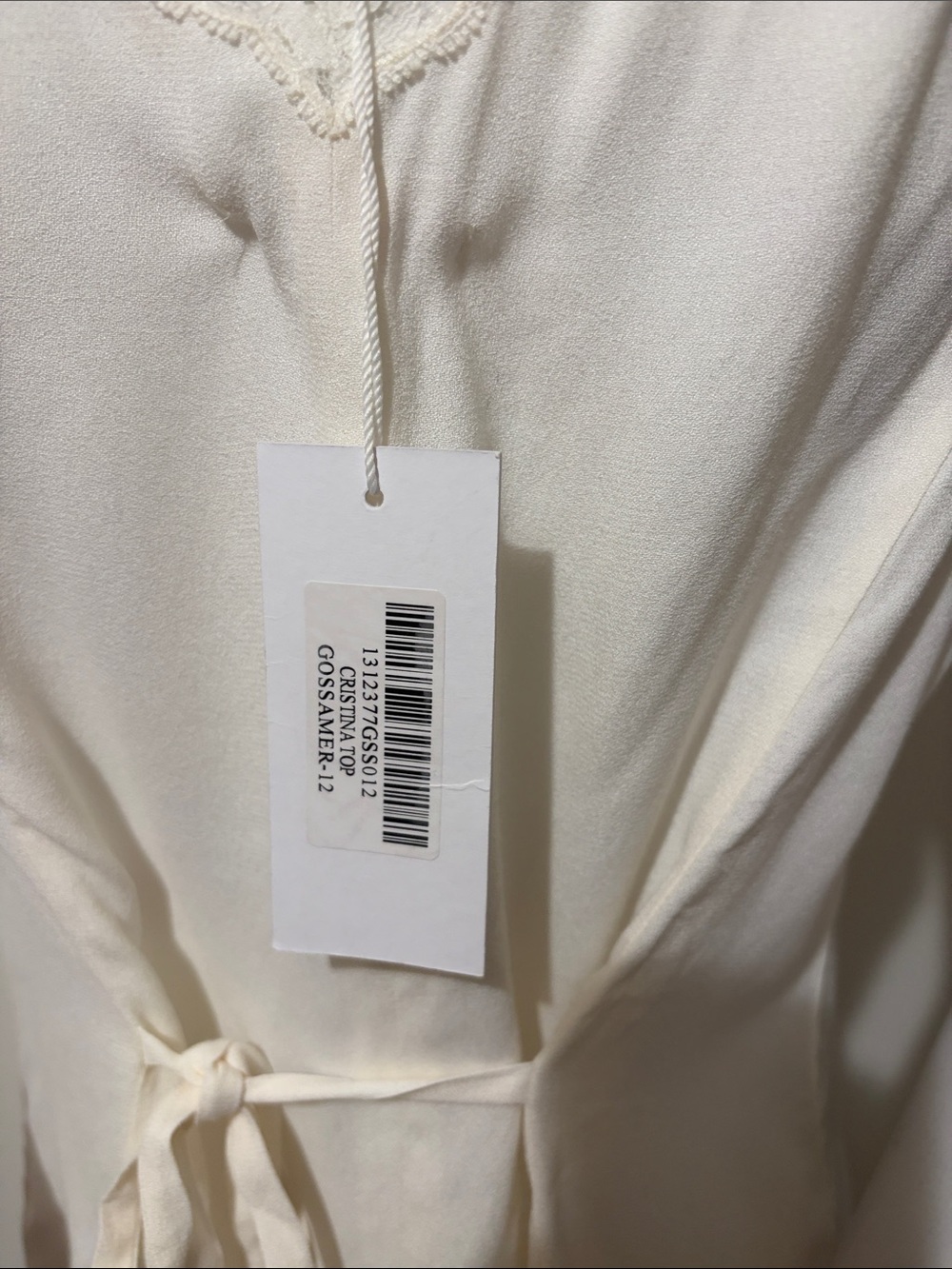 Reformation Cristina Sleeveless Blouse Ivory New - Picture 10 of 15
